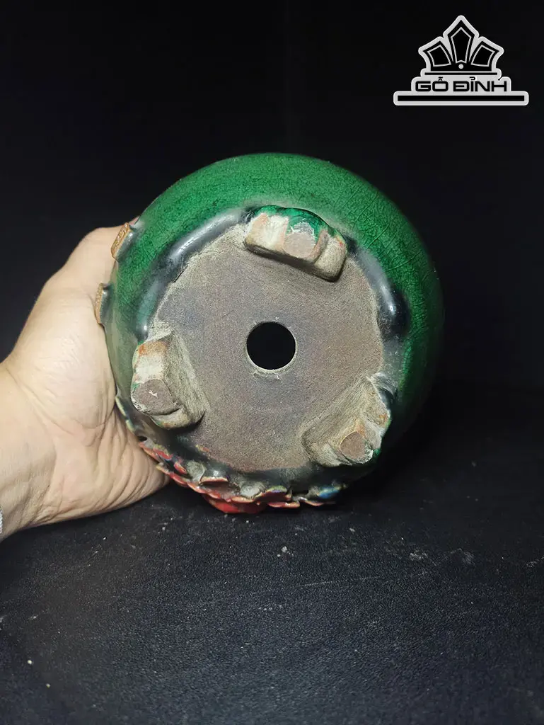 Chậu Hoa Gốm Phật Sơn Cao 9,5 Miệng 14,5 Đường Kính 12 (cm)