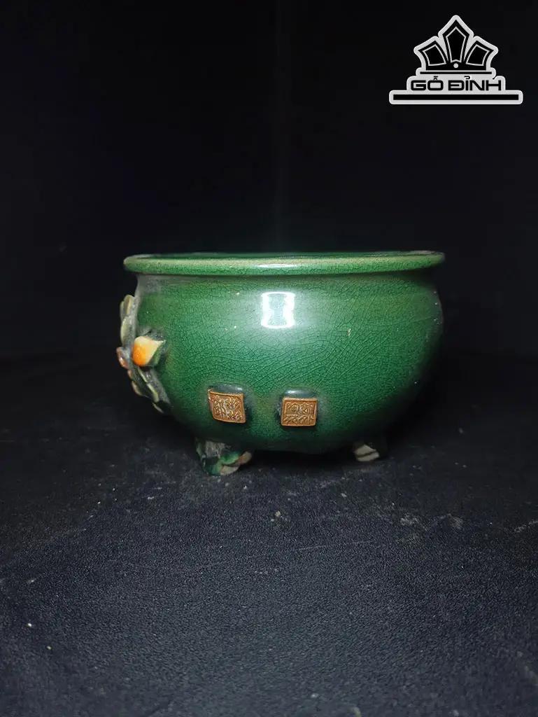 Chậu Hoa Gốm Phật Sơn Cao 9,5 Miệng 14,5 Đường Kính 12 (cm)