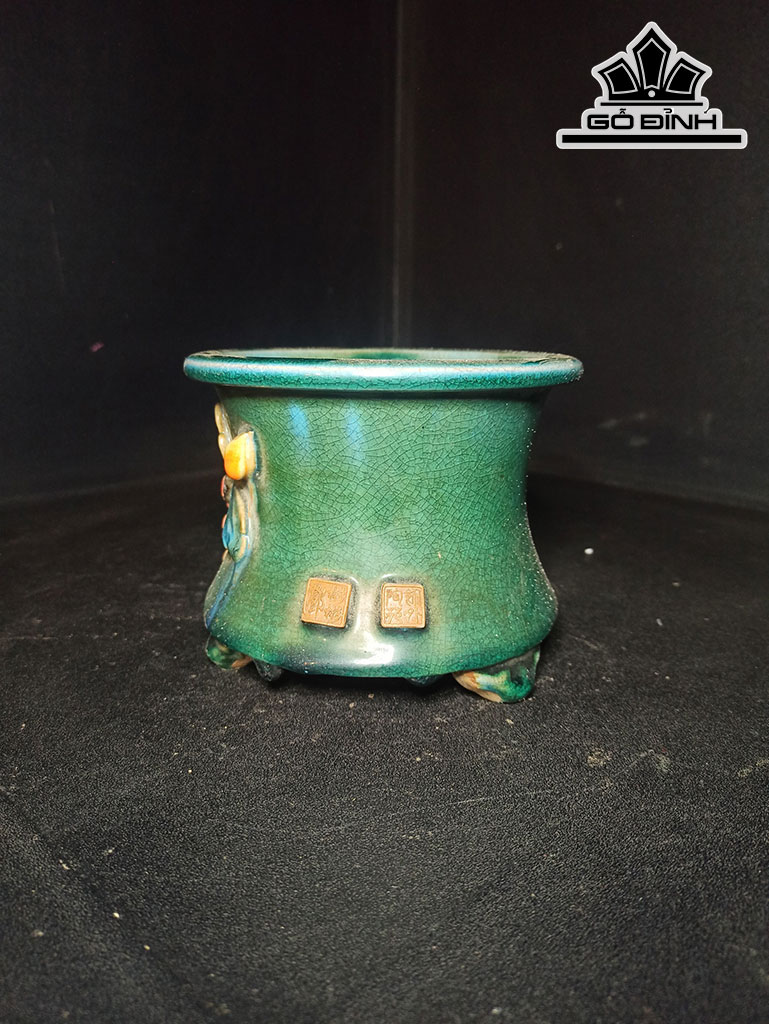 Chậu Hoa Gốm Phật Sơn Cao 10,5 Miệng 13 Đường Kính 10 (cm)