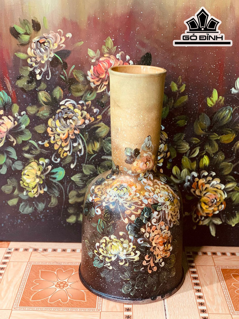 Set 5 Bình Hoa Cúc Gốm Bát Tràng
