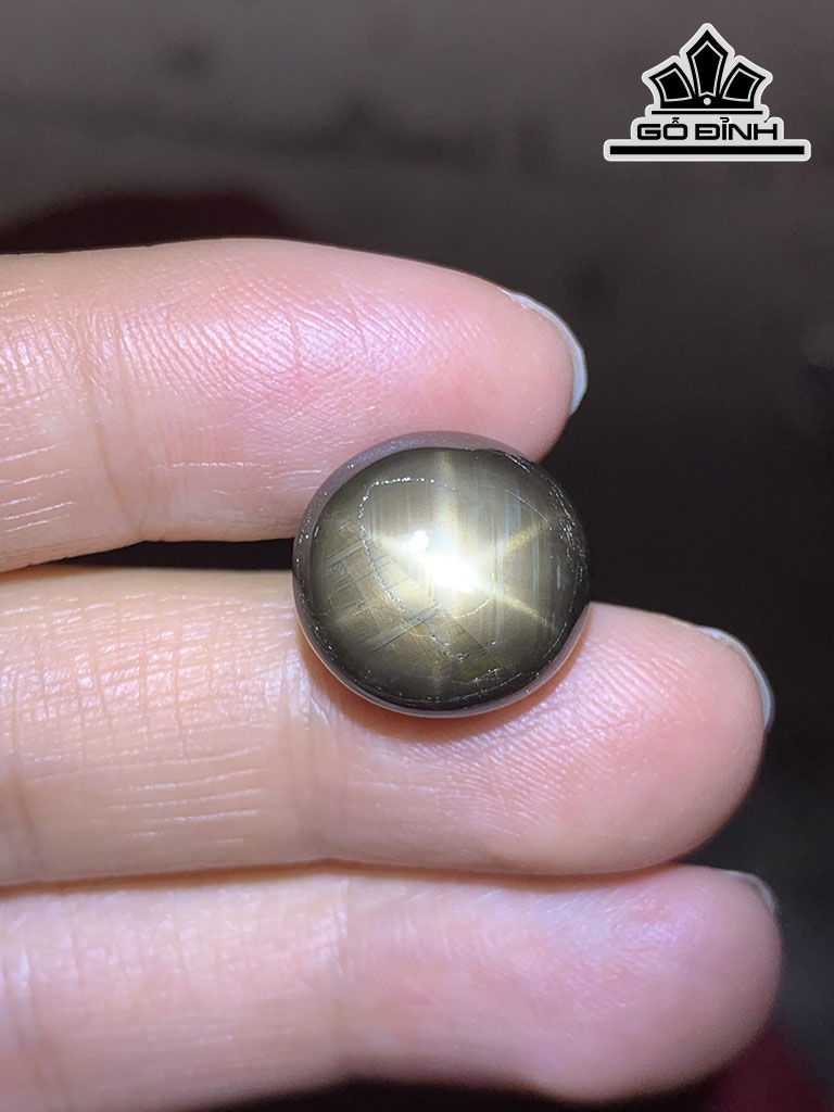 Viên Đá Sapphire Sao Đen Cao 14 Ngang 13,2 Sâu 6,2 (mm) 16,15cts