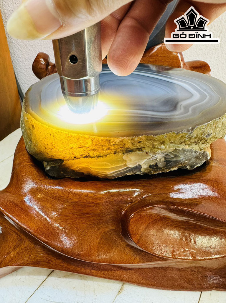 Bát Tụ Bảo Đá Mã Não Cao 27 Ngang 17 (cm) 7kg