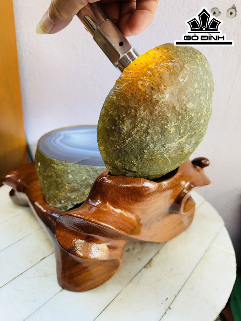 Bát Tụ Bảo Đá Mã Não Cao 27 Ngang 17 (cm) 7kg