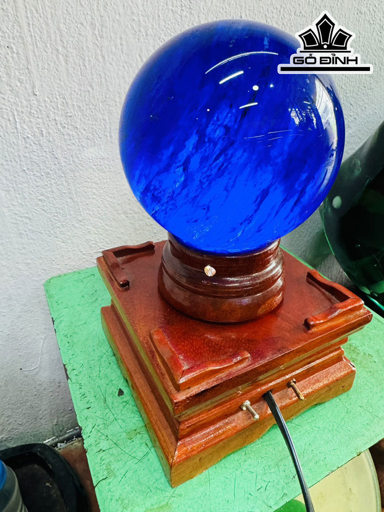 Bi Cầu Thủy Tinh Xanh Đường Kính Hạt 12 (cm) 1,8kg