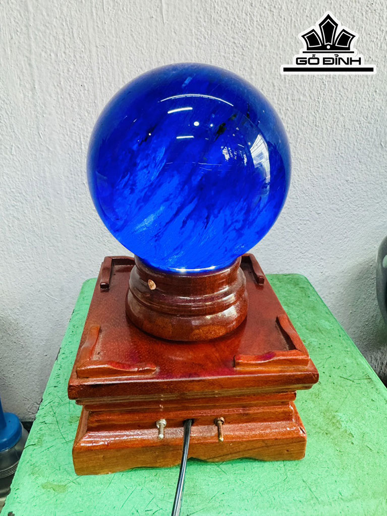 Bi Cầu Thủy Tinh Xanh Đường Kính Hạt 12 (cm) 1,8kg