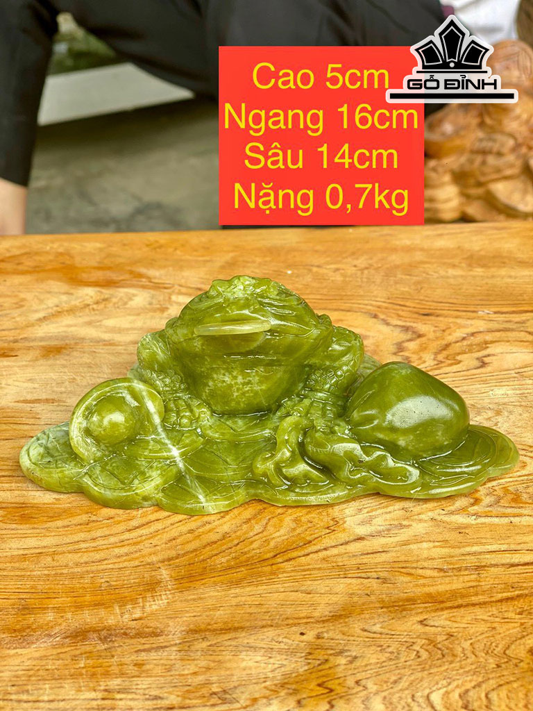 Cụ Thiềm Thừ Chiêu Tài Hút Lộc Cao 5 Ngang 16 Sâu 14 (cm) 0,7kg