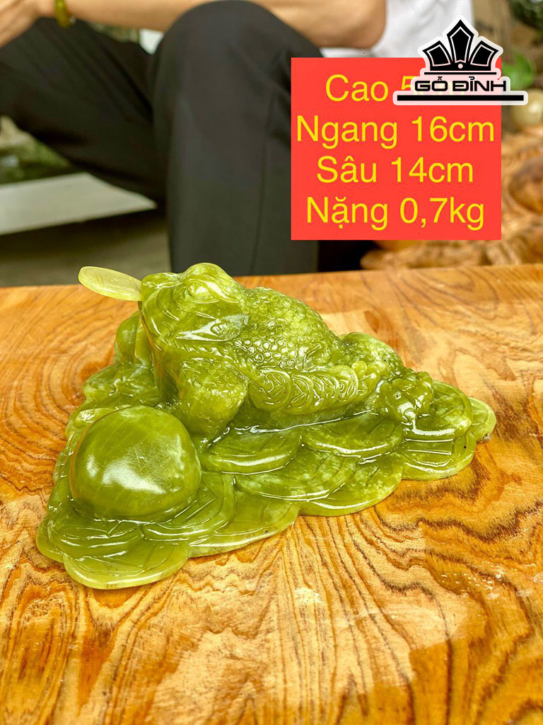 Cụ Thiềm Thừ Chiêu Tài Hút Lộc Cao 5 Ngang 16 Sâu 14 (cm) 0,7kg