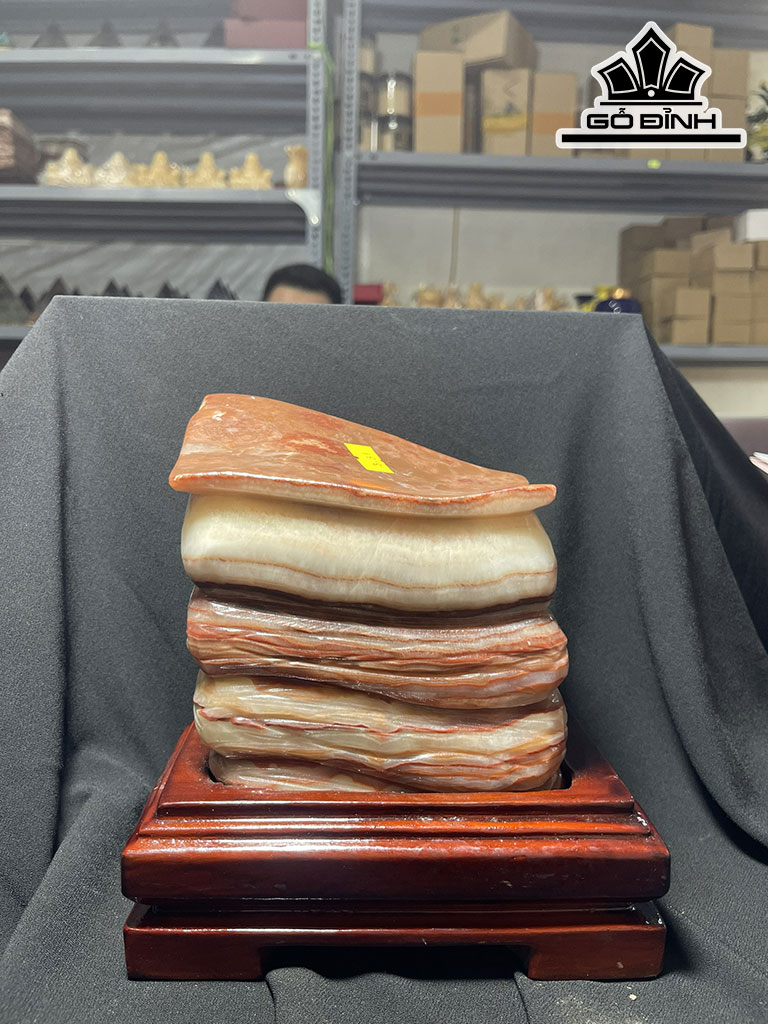 Tác Phẩm Đá Thịt Heo (Canxit) Cao 17 Ngang 18 (cm) 3,31kg