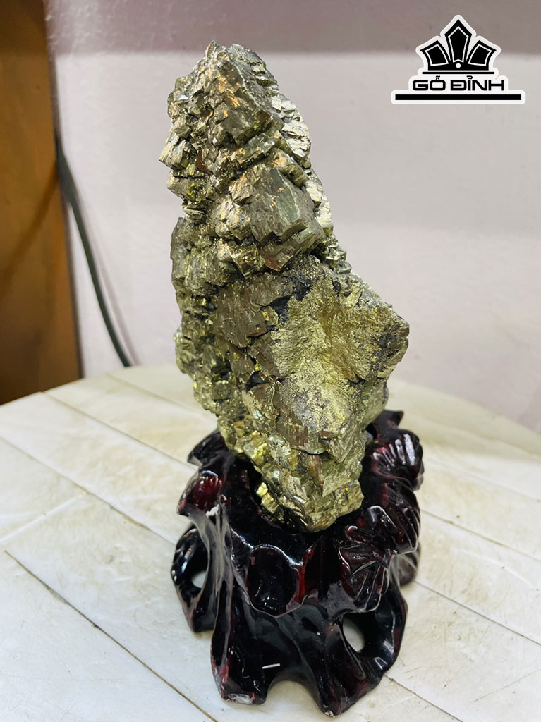 Vàng Găm Tinh Thể Đá Pyrite Cao 20 Ngang 12 (cm) 2,5kg