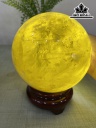 Bi Cầu Đá Thạch Anh Vàng Đường Kính Hạt 10,5 (cm) 1,8kg