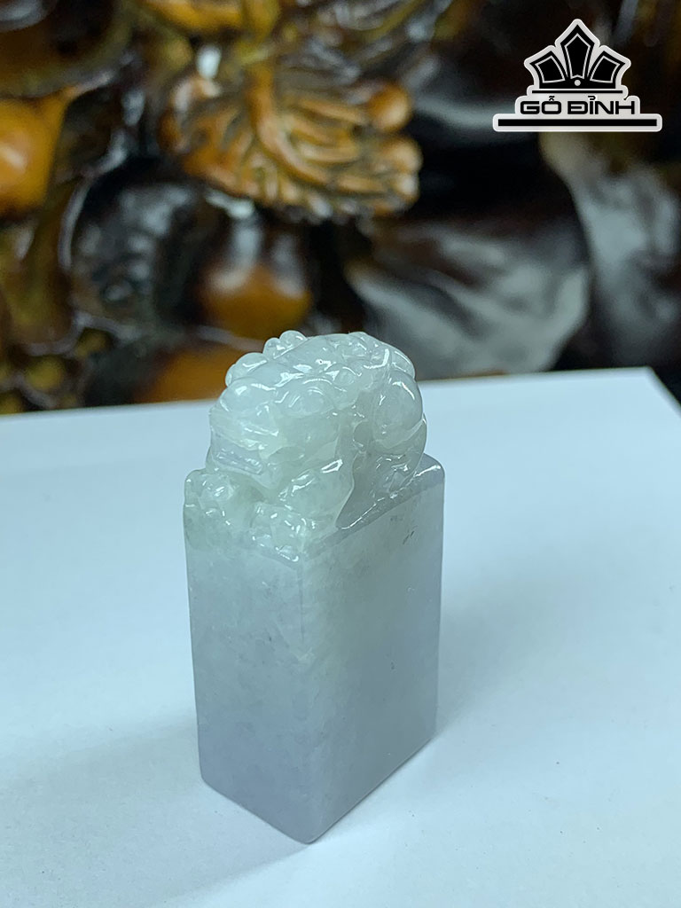 Ấn Tỳ Hưu Đá Cẩm Thạch Cao 42,5 Ngang 19 Sâu 13 (mm) 31,1g