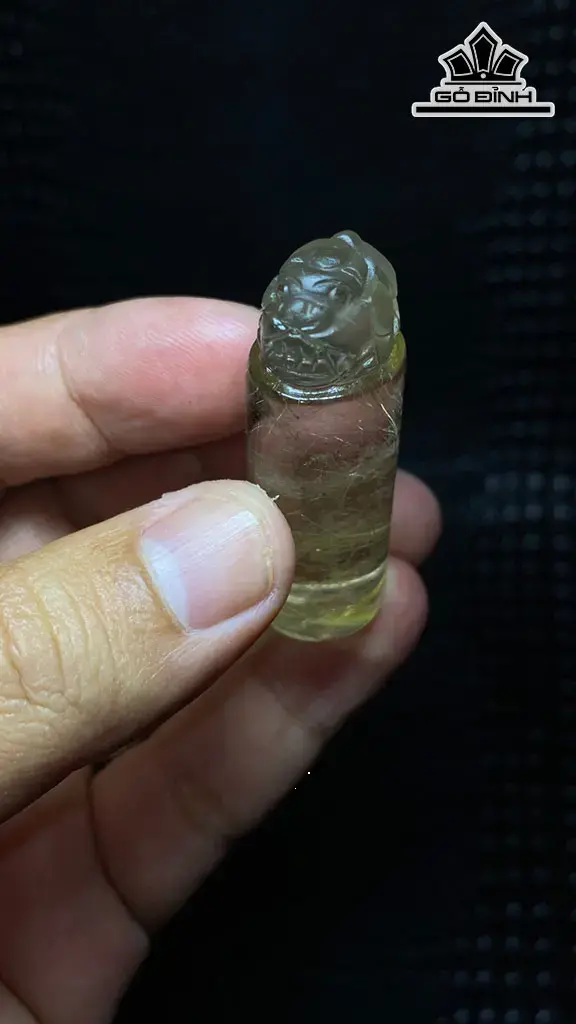 Ấn Tỳ Hưu Đá Thạch Anh Tóc Vàng Cao 44,5 Ngang 19,6 Sâu 16 (mm) 26g