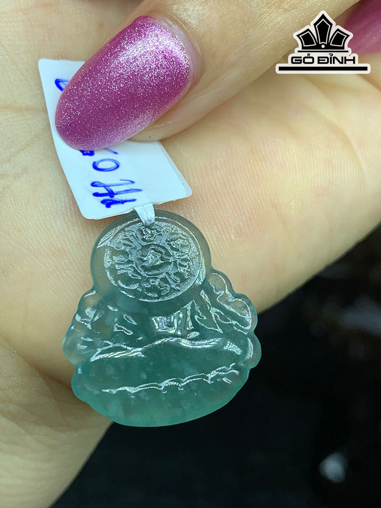 Mặt Dây Chuyền Hoàng Thần Tài Đá Cẩm Thạch Cao 23 Ngang 32,5 Sâu 5,1 (mm) 4g