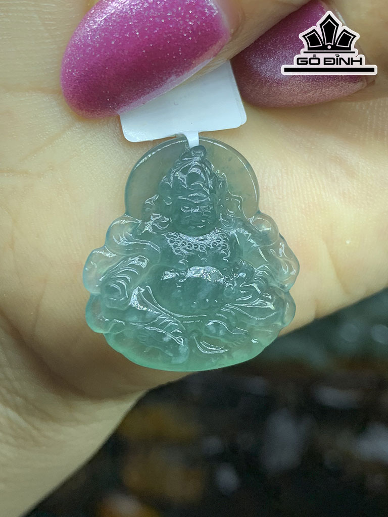 Mặt Dây Chuyền Hoàng Thần Tài Đá Cẩm Thạch Cao 23 Ngang 32,5 Sâu 5,1 (mm) 4g