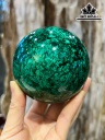 Bi Cầu Đá Malachite Đường Kính Hạt 9,5 (cm) 1,24kg