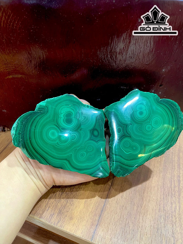 Cặp Đá Khổng Tước Phu Thê Cao 10 Ngang 8 Sâu 2 (cm) 695g