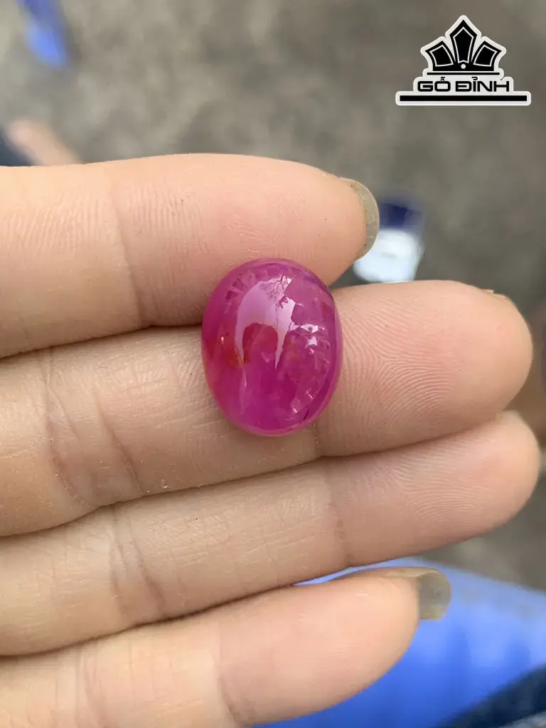 Viên Đá Ruby Cao 15,8 Ngang 12,7 Sâu 7,6 (mm) 16,15cts