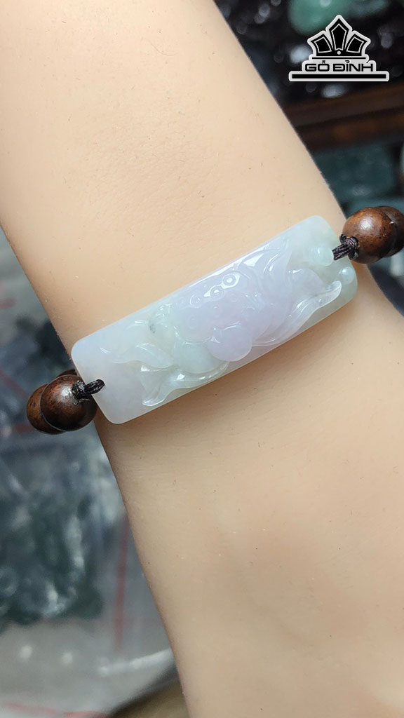 Khánh Tay Hoa Sen Đá Cẩm Thạch Cao 42 Ngang 13,6 Sâu 6,5 (mm) 13g