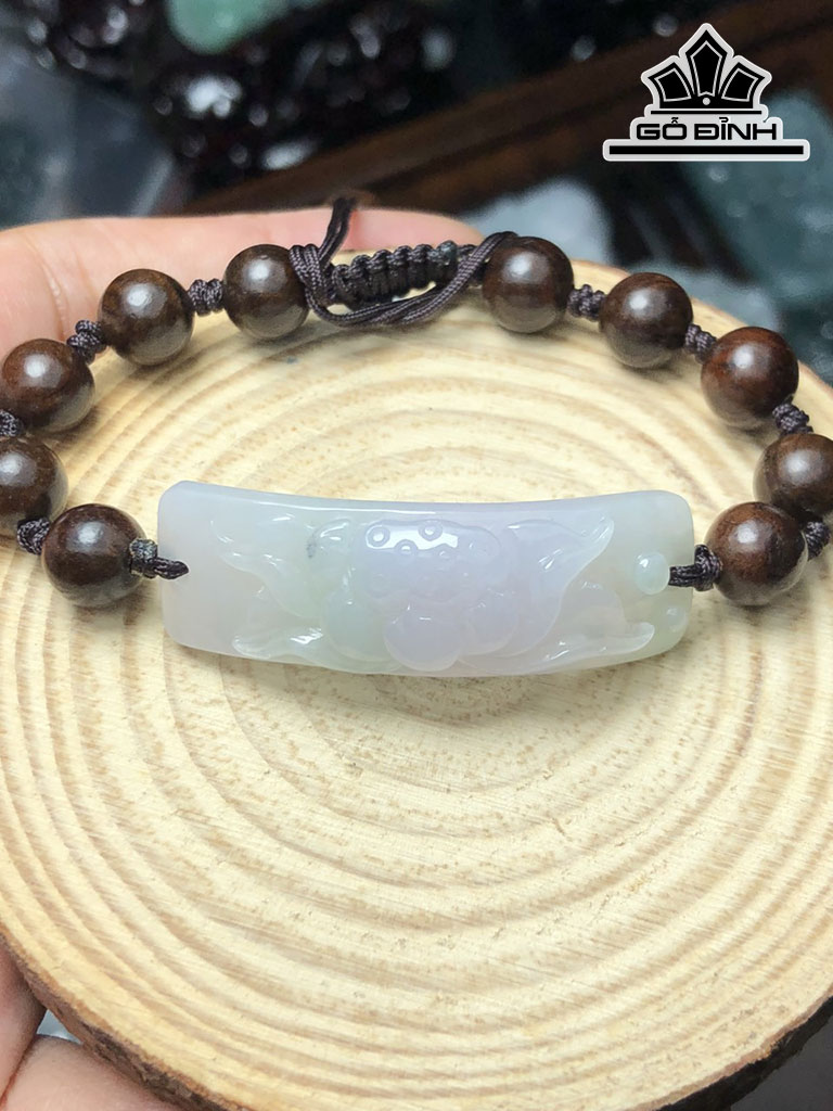 Khánh Tay Hoa Sen Đá Cẩm Thạch Cao 42 Ngang 13,6 Sâu 6,5 (mm) 13g