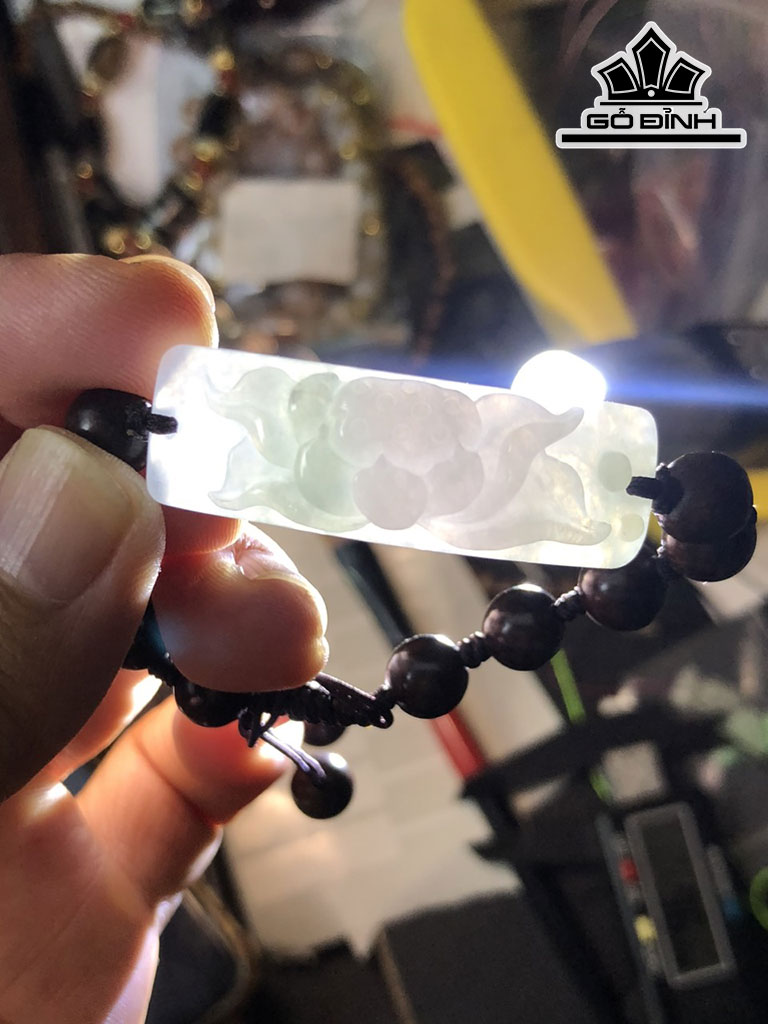 Khánh Tay Hoa Sen Đá Cẩm Thạch Cao 42 Ngang 13,6 Sâu 6,5 (mm) 13g