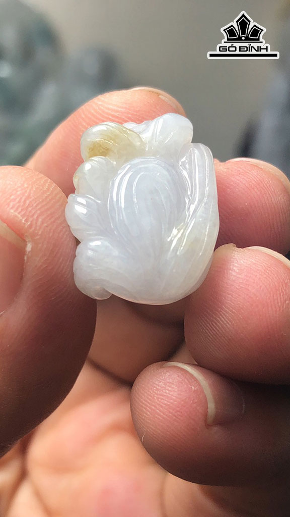 Mặt Dây Chuyền Hồ Ly Đá Cẩm Thạch Cao 21,8 Ngang 16 Sâu 10 (mm) 7g