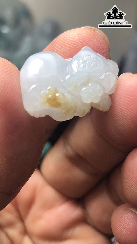 Mặt Dây Chuyền Hồ Ly Đá Cẩm Thạch Cao 21,8 Ngang 16 Sâu 10 (mm) 7g