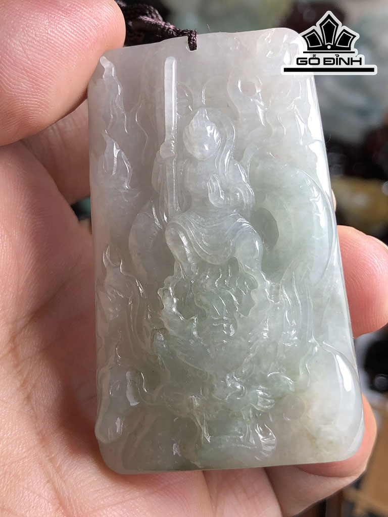 Mặt Dây Chuyền Tề Thiên Đại Thánh Đá Cẩm Thạch Cao 57,7 Ngang 34,8 Sâu 8 (mm) 39g