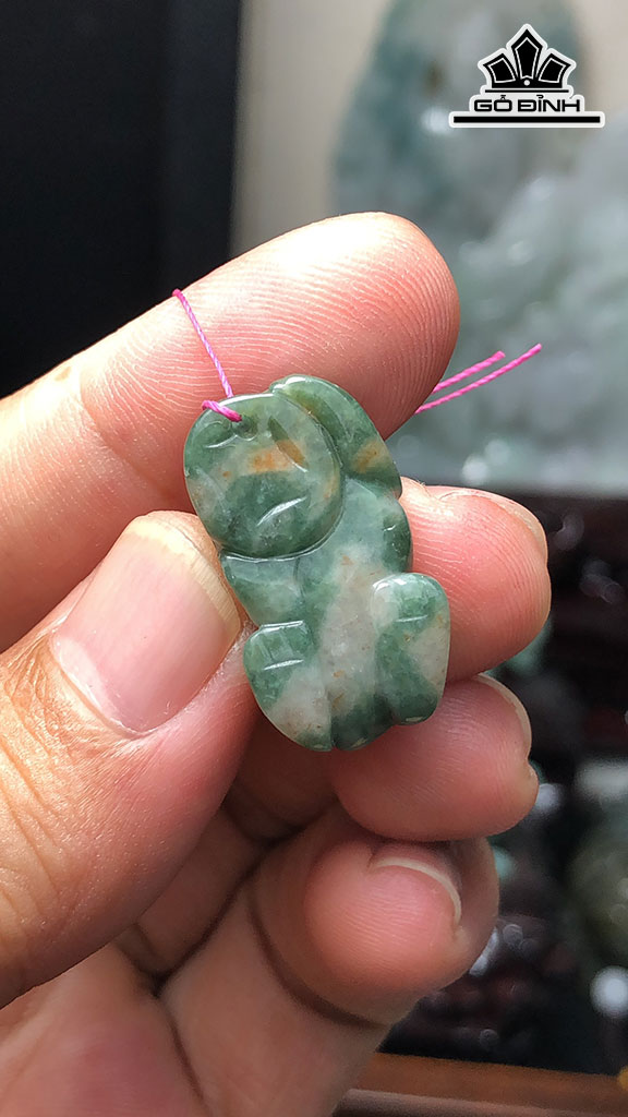 Mặt Dây Chuyền Tỳ Hưu Đá Cẩm Thạch Cao 24 Ngang 13,5 Sâu 11 (mm) 7g