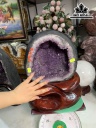 Hốc Đá Thạch Anh Tím Cao 35 Ngang 28 Sâu 22 (cm) 13kg Riêng Đá Cao 23 (cm) 9,5kg