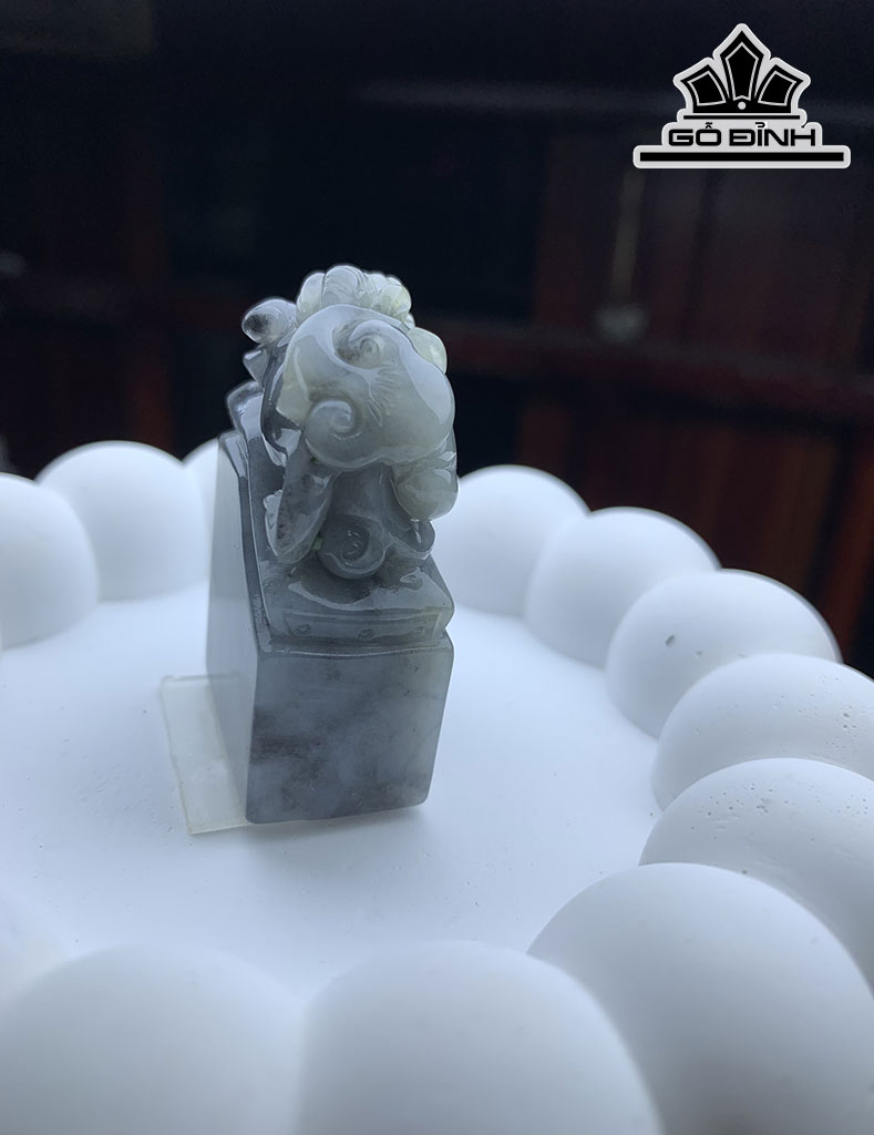 Ấn Tỳ Hưu Đá Cẩm Thạch Cao 49,2 Ngang 29,7 Sâu 18,2 (mm) 69,5g