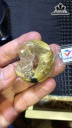 Mặt Dây Chuyền Quan Âm Tọa Nguyệt Đá Thạch Anh Tóc Vàng Cao 41,57 Ngang 38,43 Sâu 13,72 (mm) 129,53cts