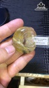 Mặt Dây Chuyền Quan Âm Tọa Nguyệt Đá Thạch Anh Tóc Vàng Cao 41,57 Ngang 38,43 Sâu 13,72 (mm) 129,53cts