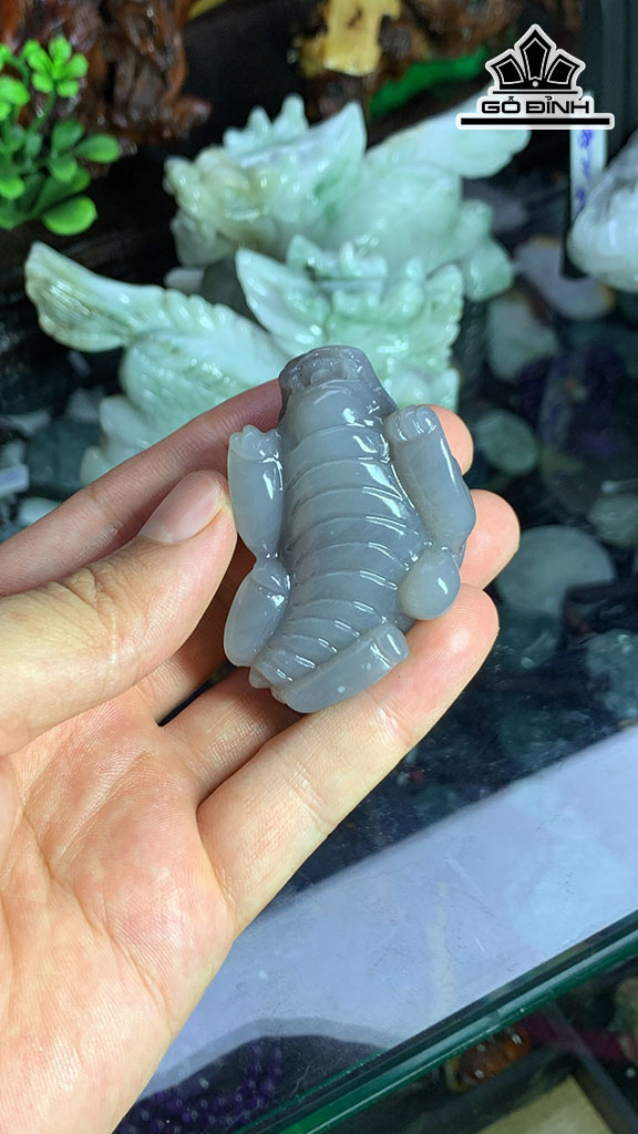 Mặt Dây Chuyền Tỳ Hưu Đá Ngọc Bích Hòa Điều (Nephrite Jade) Cao 57 Ngang 37,5 Sâu 20,8 (mm) 58,5g