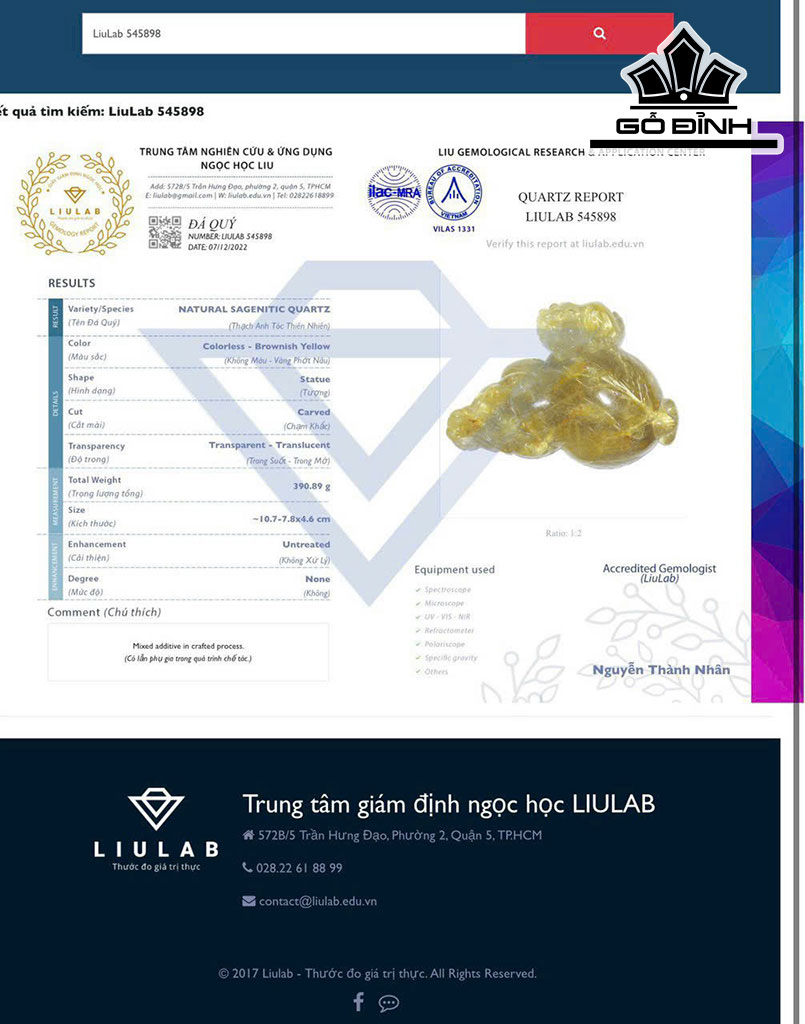 Tác Phẩm Tỳ Hưu Mẫu Tử Đá Thạch Anh Tóc Vàng Cao 107 Ngang 78 Sâu 46 (mm) 390,89g