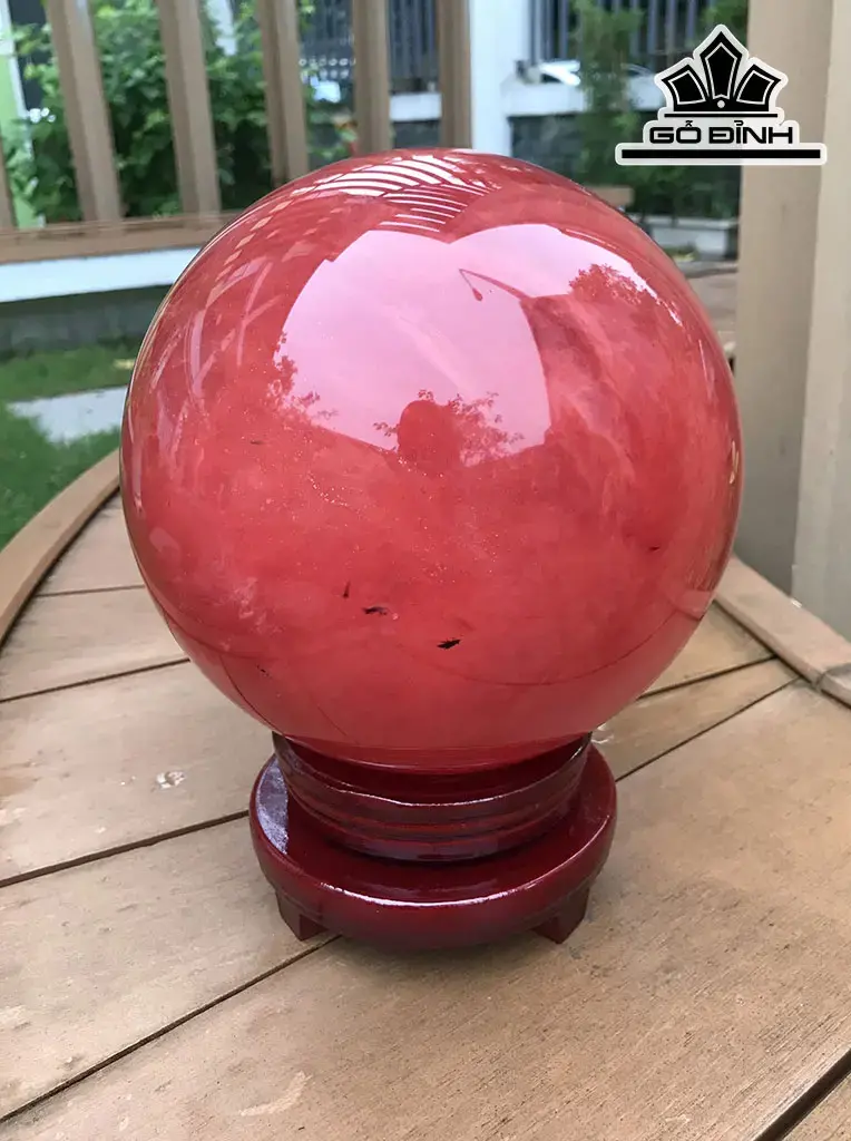 Bi Cầu Thủy Tinh Đỏ Đường Kính Hạt 18 (cm) 8,5kg