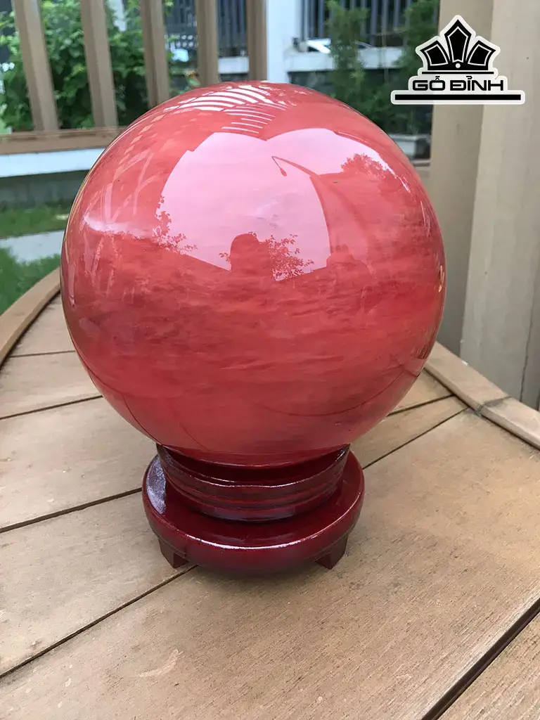 Bi Cầu Thủy Tinh Đỏ Đường Kính Hạt 18 (cm) 8,5kg