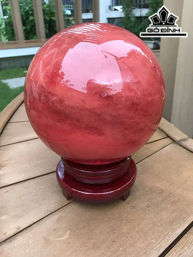 Bi Cầu Thủy Tinh Đỏ Đường Kính Hạt 18 (cm) 8,5kg