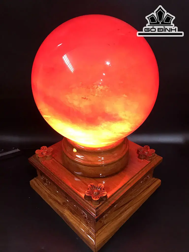 Bi Cầu Thủy Tinh Đỏ Đường Kính Hạt 18 (cm) 8,5kg