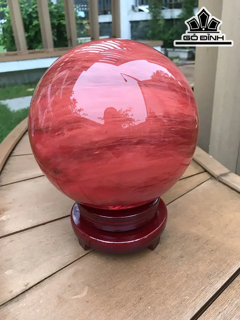 Bi Cầu Thủy Tinh Đỏ Đường Kính Hạt 18 (cm) 8,5kg