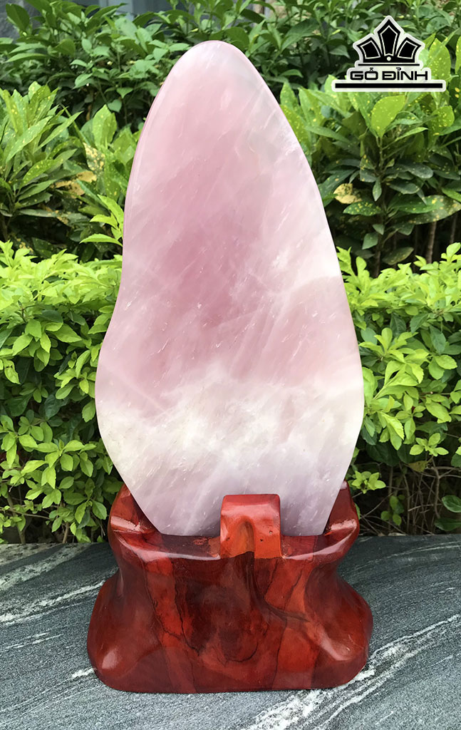 Núi Cảnh Đá Thạch Anh Hồng Ánh Titan Cao 46,9 Ngang 21 Sâu 12 (cm) 7,6kg