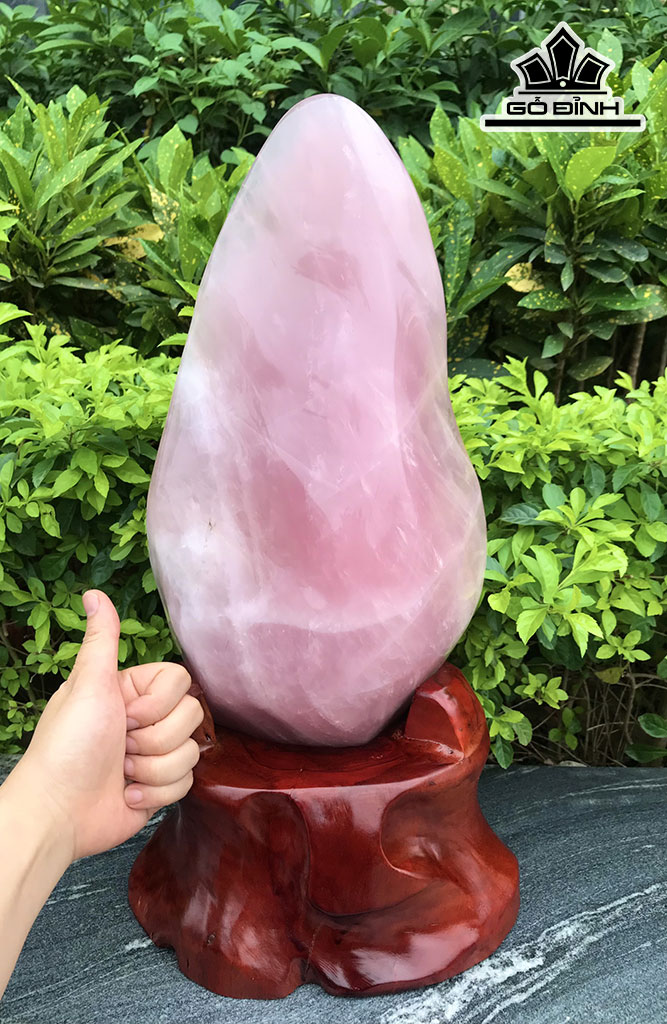 Núi Cảnh Đá Thạch Anh Hồng Ánh Titan Cao 46,9 Ngang 21 Sâu 12 (cm) 7,6kg