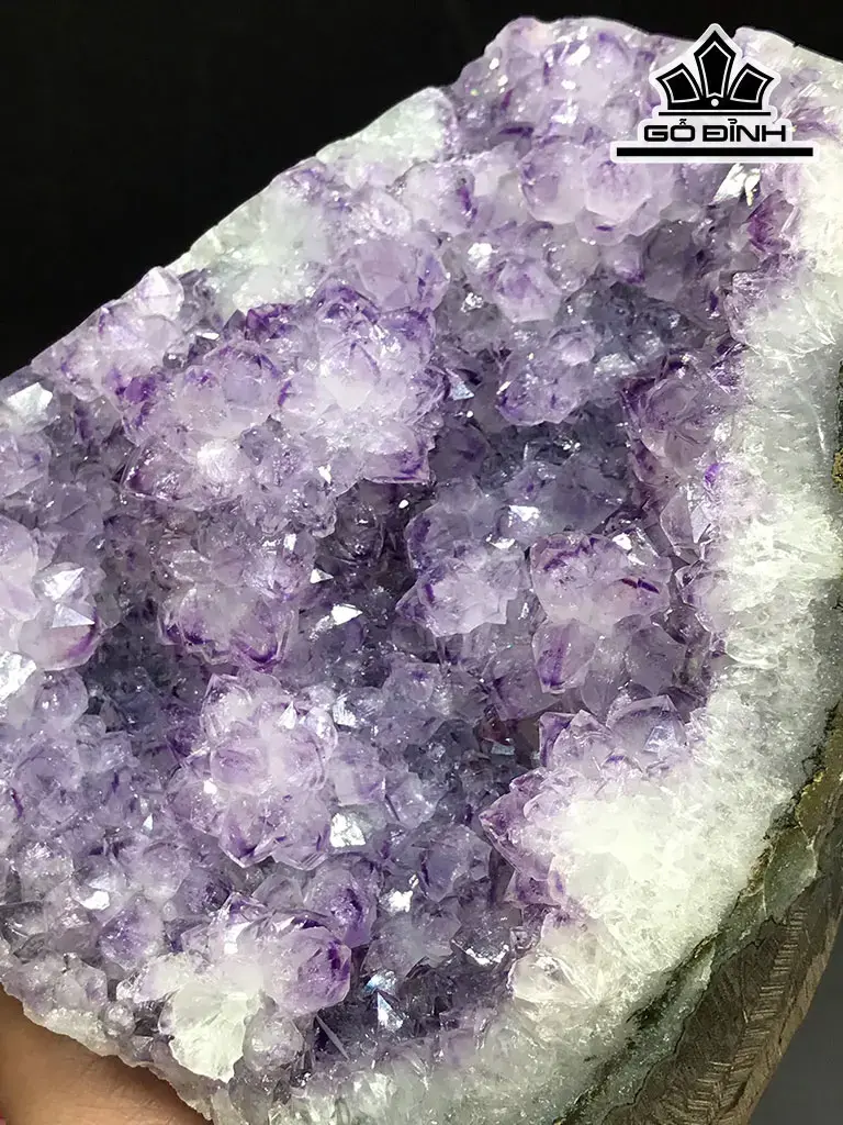 Tinh Thể Đá Thạch Anh Tím Nổi Hoa Cao 16 Ngang 15,8 Sâu 9,5 (cm) 6kg