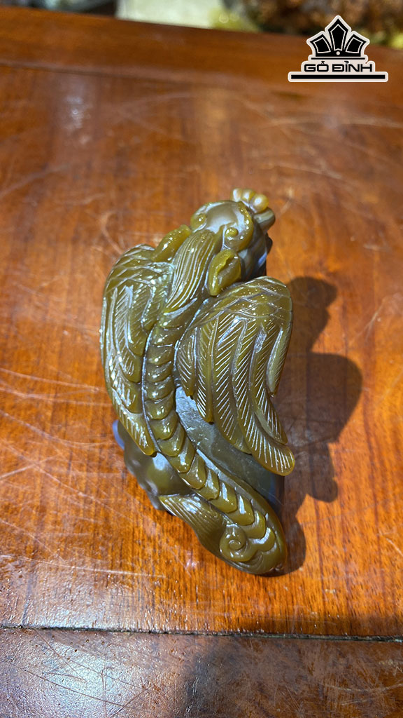 Tác Phẩm Tỳ Hưu Cánh Tiên Đá Mã Não Cao 10 Ngang 4,5 (cm)