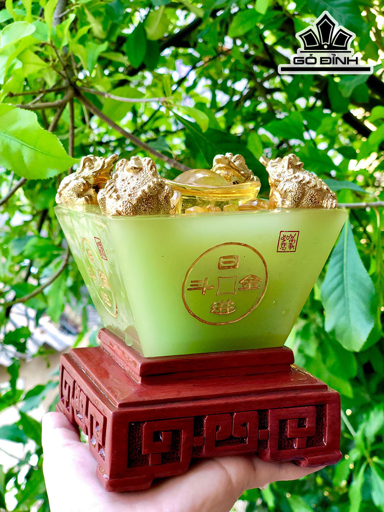 Bát Tụ Bảo Đá Onyx Cao 15 Ngang 10 (cm)
