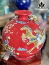 Bình Gốm Mã Đáo Thành Công Gốm Bát Tràng Cao 30 Ngang 27 (cm)