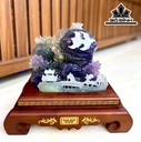 Tác Phẩm Phong Cảnh Đá Flourite Cao 32 Ngang 29 (cm) 6,9kg Riêng Đá Cao 19 Nganng 23 (cm) 5,8kg