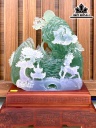 Tác Phẩm Phong Cảnh Đá Flourite Cao 39 Ngang 30 (cm) 8,8kg Riêng Đá Cao 27 Ngang 24 (cm) 7,5kg