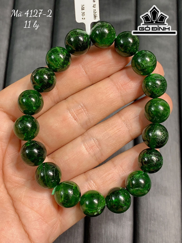 Vòng Tay Đá Diopside Đường Kính Hạt  11 (mm)