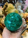 Bi Cầu Đá Malachite Đường Kính Hạt 10 (cm) 1,5kg