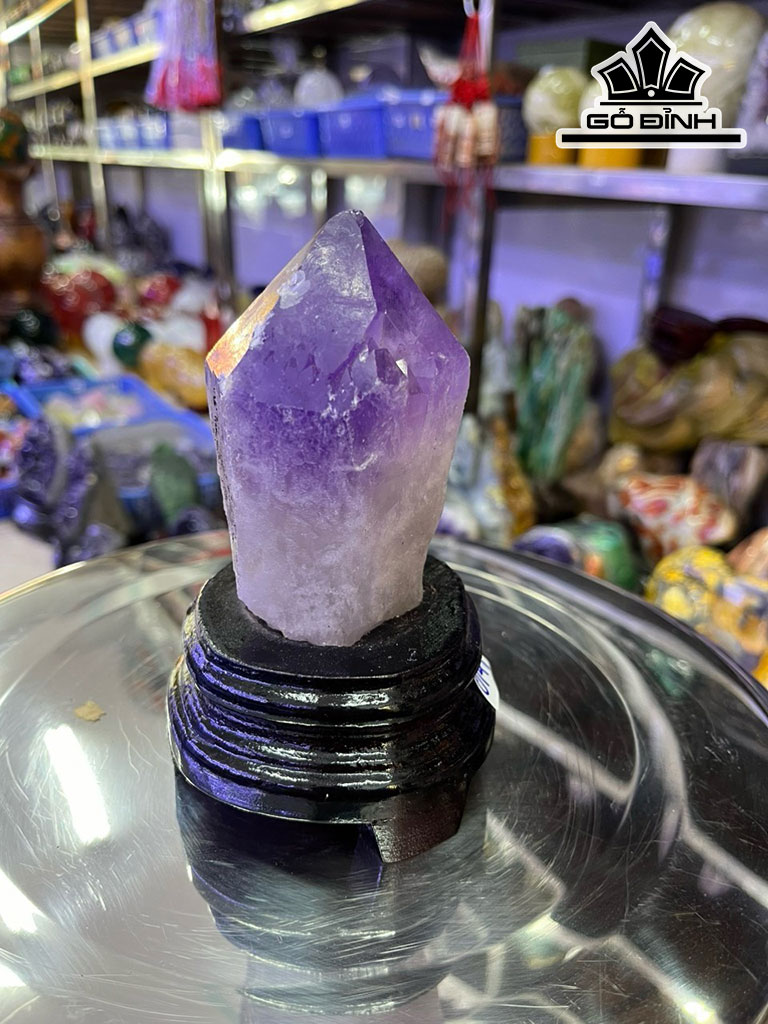 Trụ Đá Thạch Anh Tím Cao 14 (cm) 0,47kg